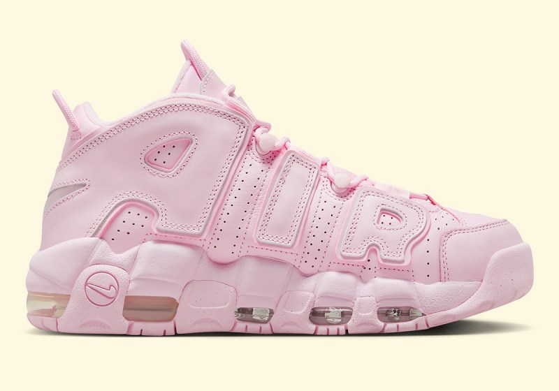 nike air uptempo womens pink and white