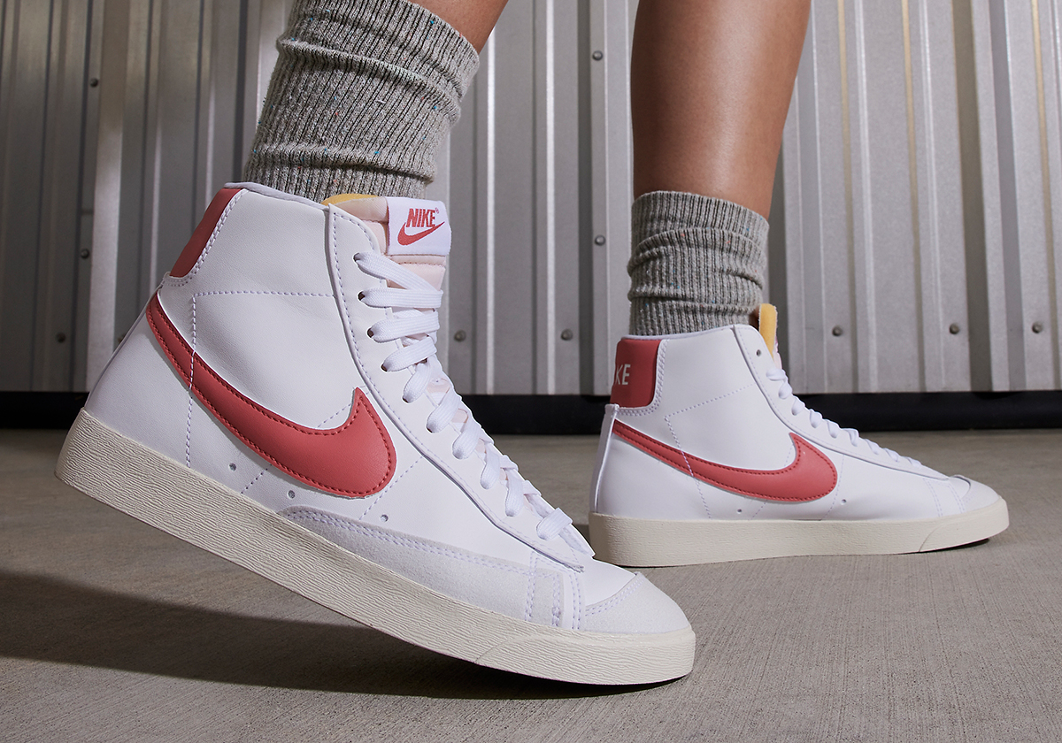 Nike Brings A "White/Crimson" Update To The Women's Blazer Mid '77