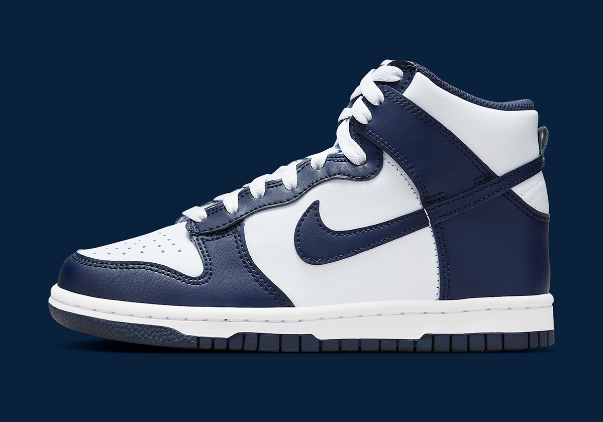 The Kids Receive An "Obsidian/White" nike mid Dunk High