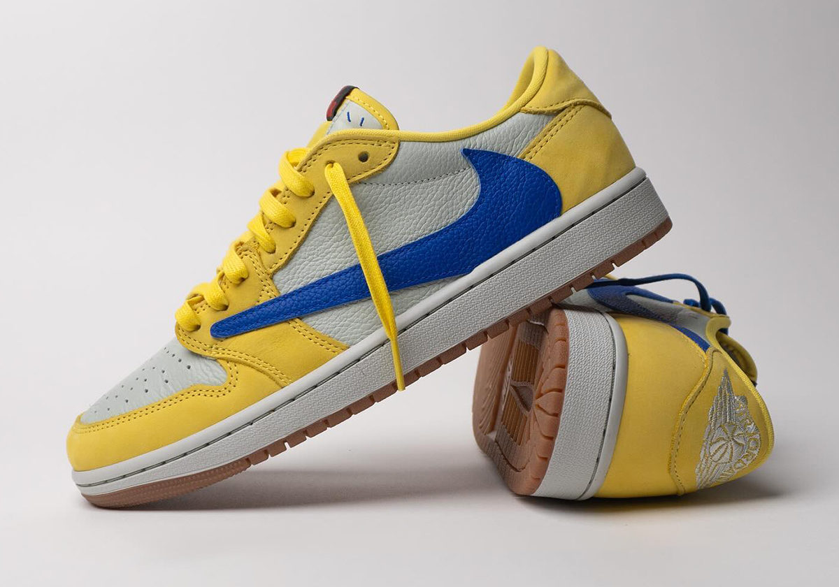 The Travis Scott x Air Jordan 1 Low OG "Canary/Elkins" Releases On May 25th