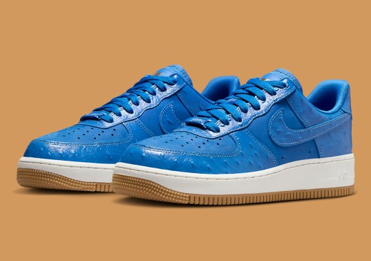 Nike gray Offers A Taste Of The Exotic With The Air Force 1 "Blue Ostrich"