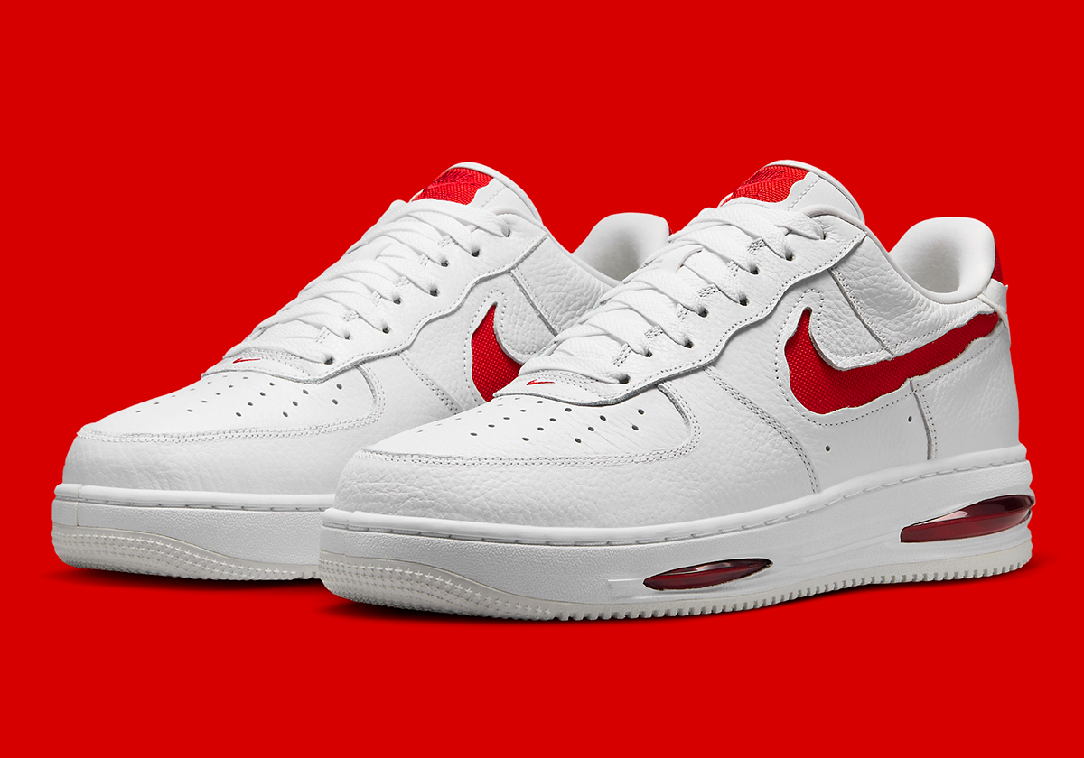 nike air force 1 low evo white university red hf3630 100 3