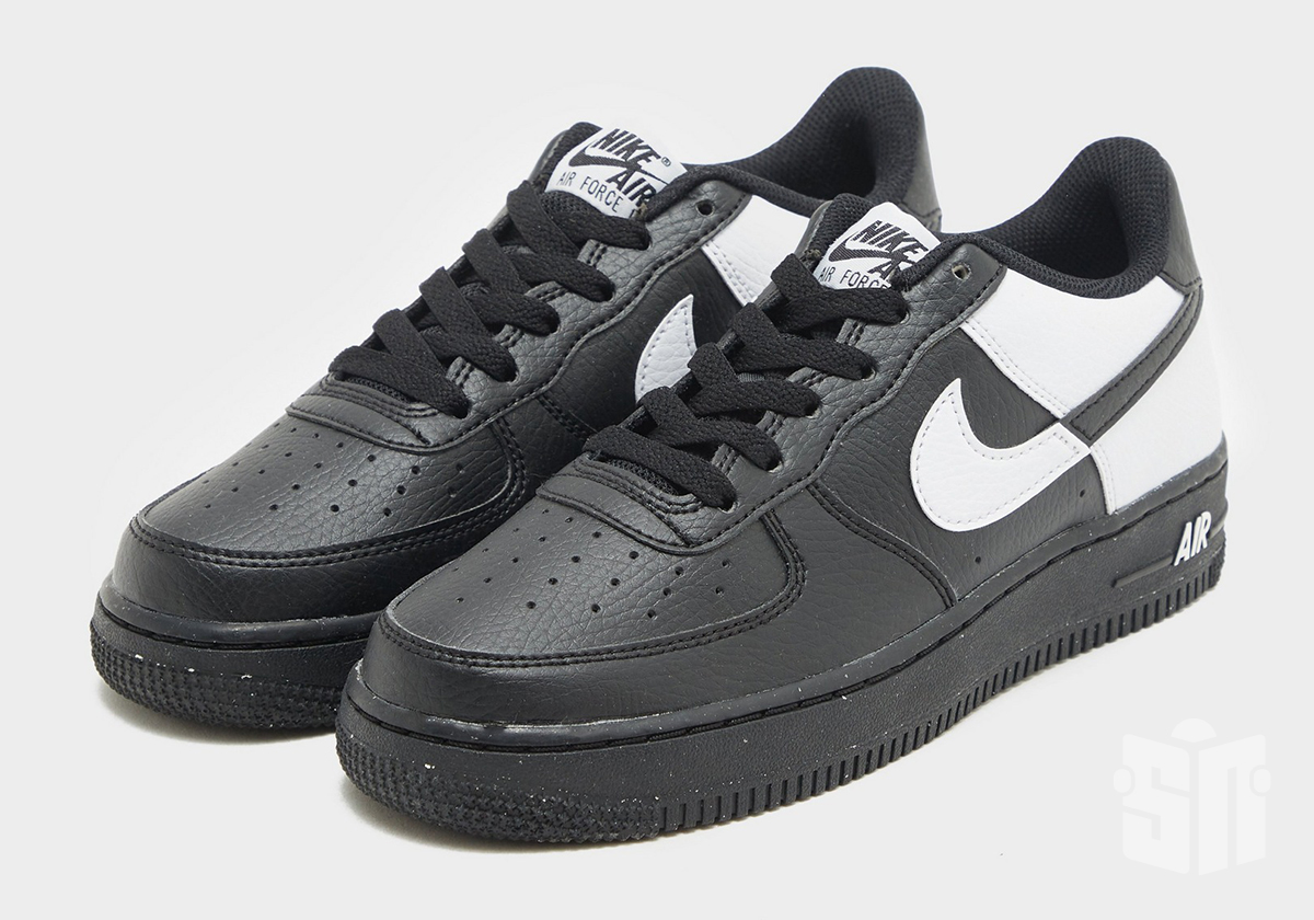 nike air force 1 low next nature gs black white 4
