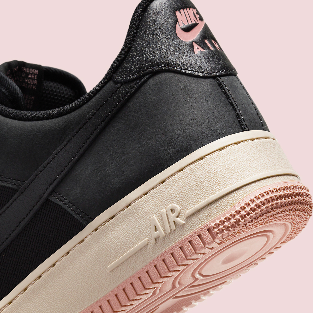 Nike Air Force 1 Low Premium Black Pink Fb8876 001 7