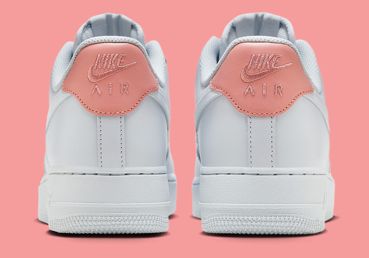 Dusty Rose Touches Up The All-White Nike Air Force 1