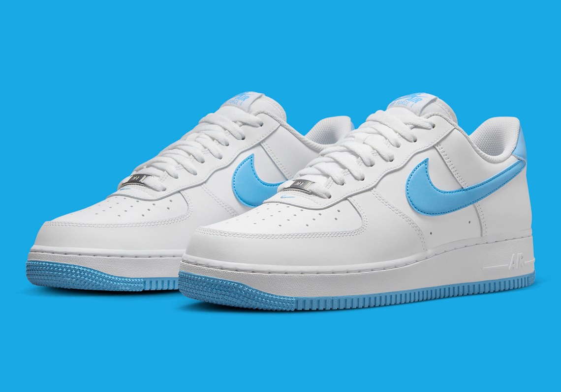 Nike Air Force 1 \'07 White University Blue UNC Men\'s Size Shoes FQ4296-100 Nike Air Force One Low University Blue White FQ4296-100  main image 4