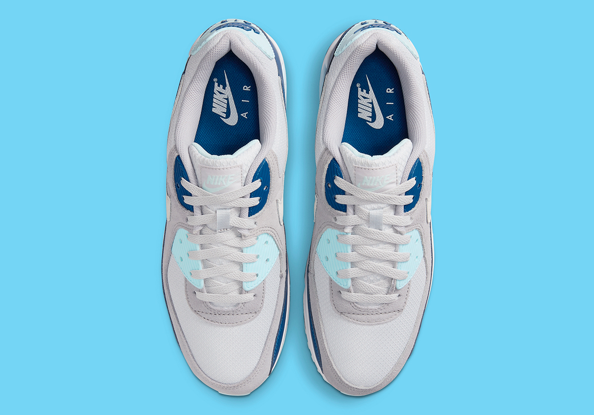 Nike Air Max 90 Pure Platinum Glacier Blue Fn6958 001 4