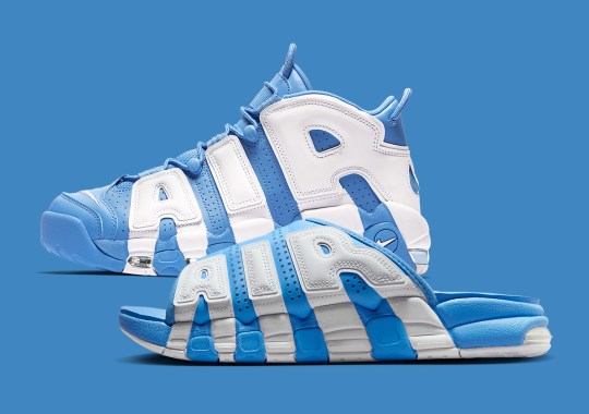 UNC Nike Air More Uptempo Slides Are In Flight