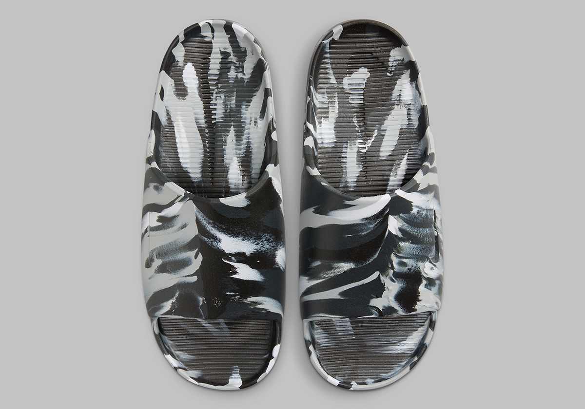 Nike Calm Slide Mx Grey Black White Fv5637 001 3