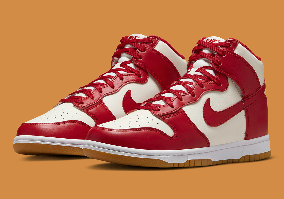 “Gym Red” Meets Gum Soles On This Upcoming Nike Dunk High