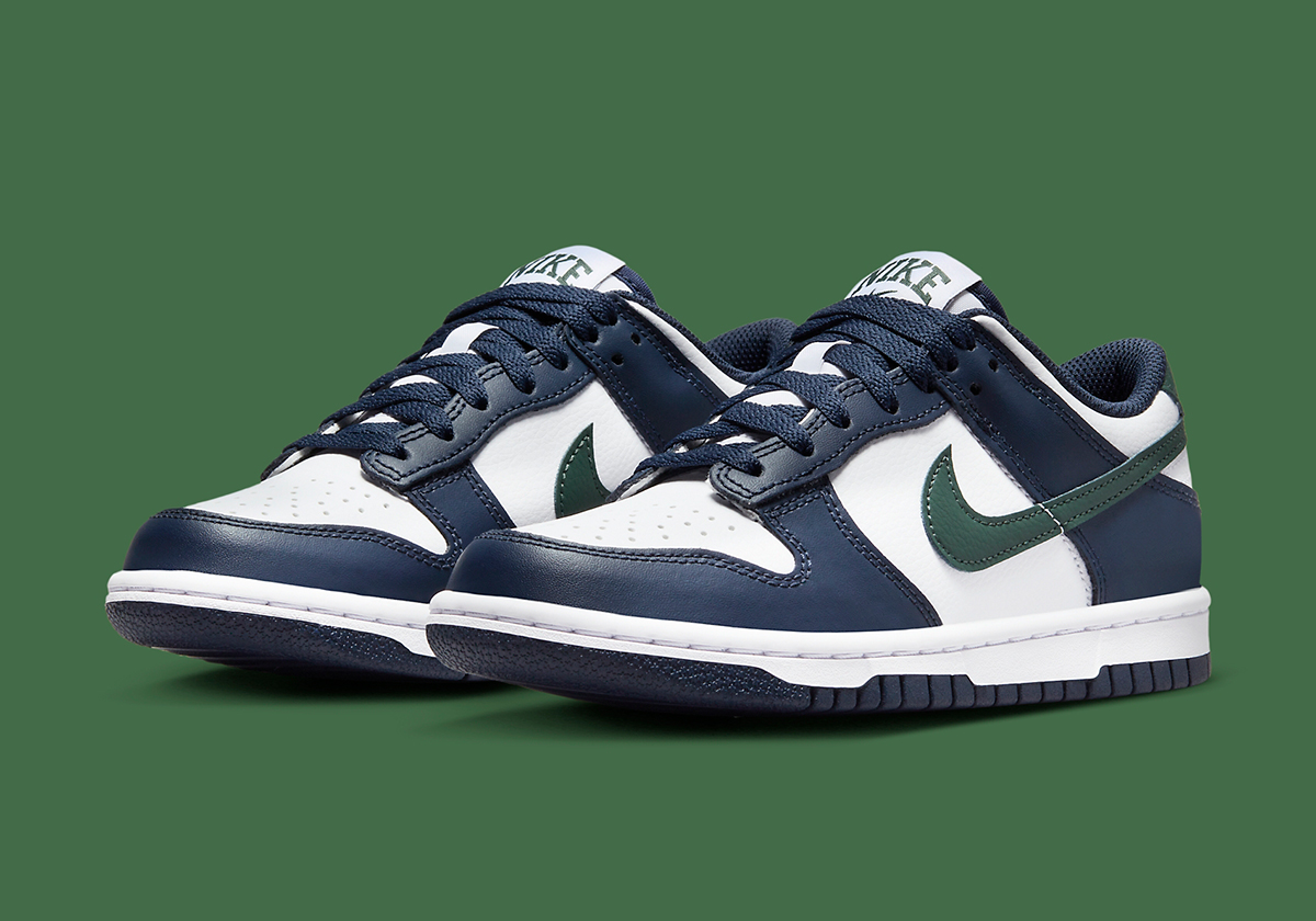 Varsity Typography Makes Its Way Onto The Nike Dunk Low For Kids