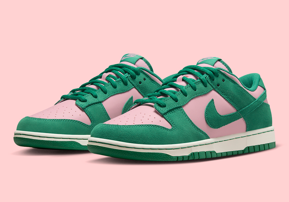 The Nike Dunk Strikes Again In Malachite And Medium Soft Pink
