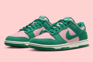 The Nike Dunk Strikes Again In Malachite And Medium Soft Pink