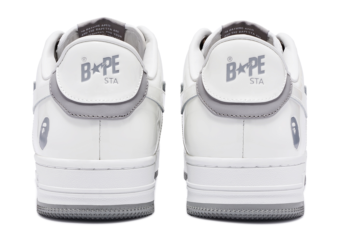 Nike Icon Air Force 1 Low 07 Custom Butterfly Patent Leather White Grey 2
