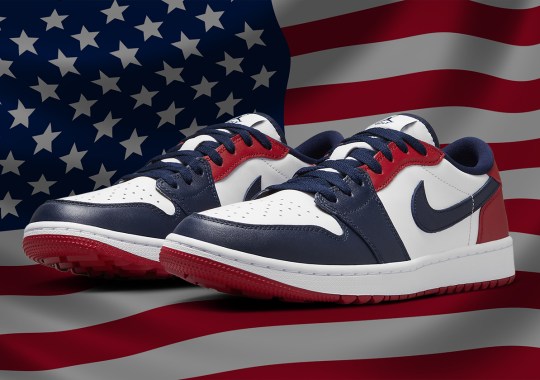 Air Jordan 1 Low Golf Adorns In “USA” Red White And Blue