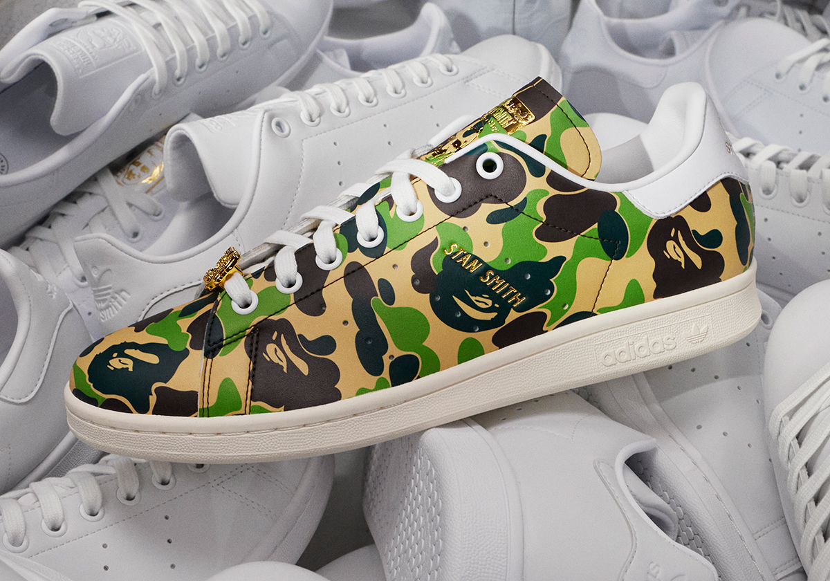 A Bathing Ape's Next adidas Stan Smith Is Covered In The Iconic ABC Camo