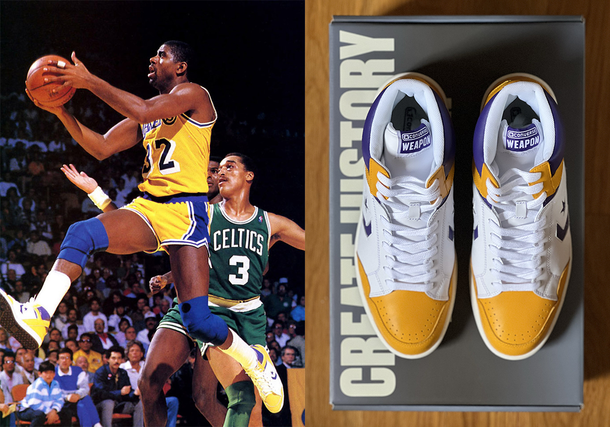 Converse Reveals The Weapon In Magic Johnson’s Mythical “Lakers” Colorway