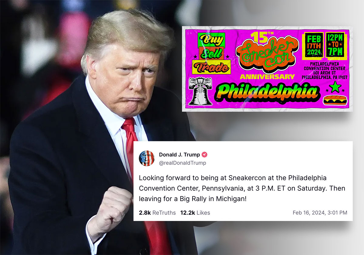 Donald Trump Sneaker Con Philadelphia Visit | SneakerNews.com