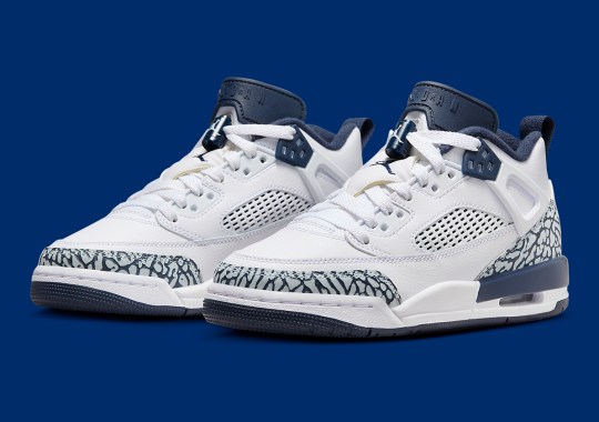 Official Images Of The que jordan Spiz'ike Low "White/Obsidian"