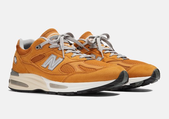 Buttery Yellow Suede Drapes The New Balance 991v2