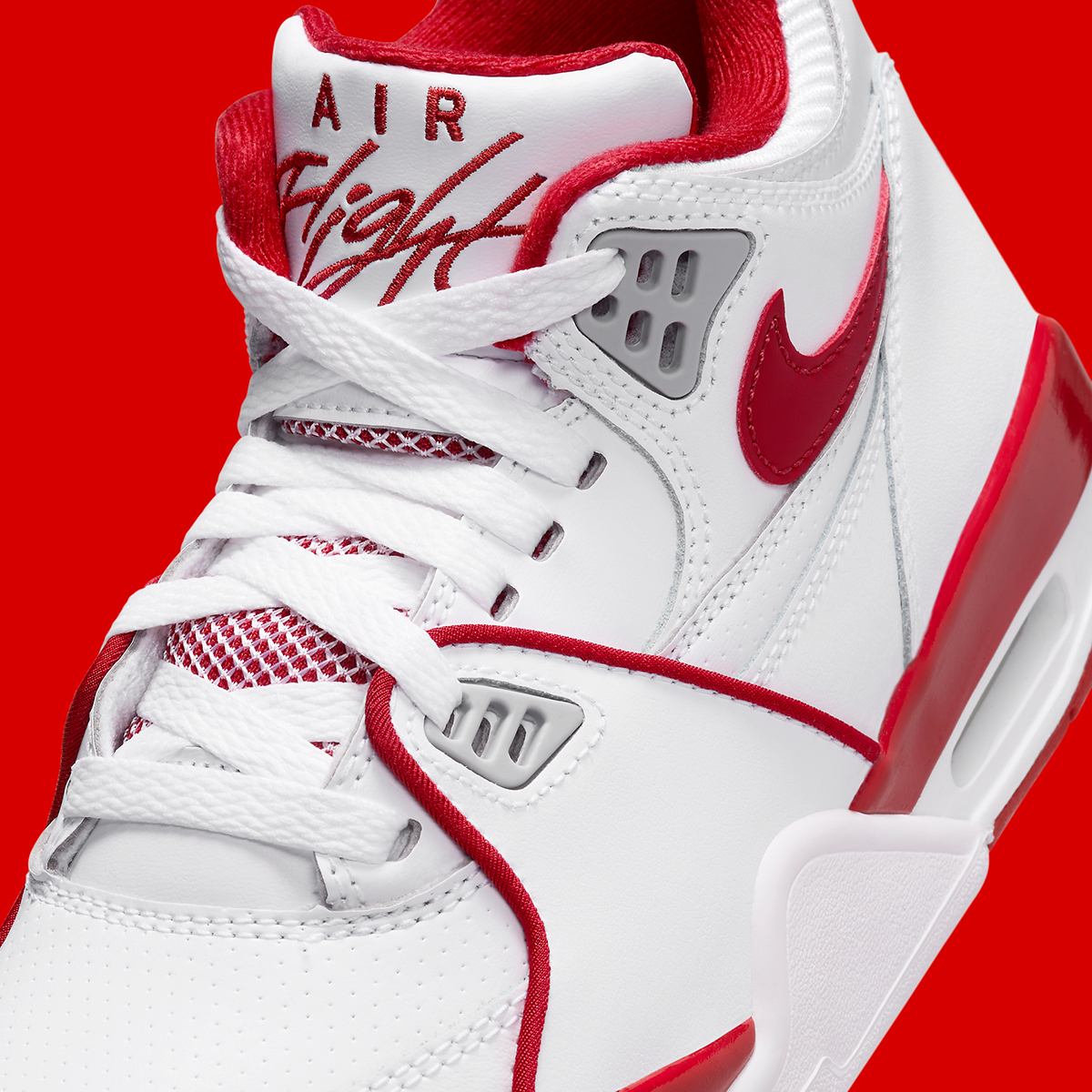 Nike Air Flight 89 Gs White Red Hf0406 101 5