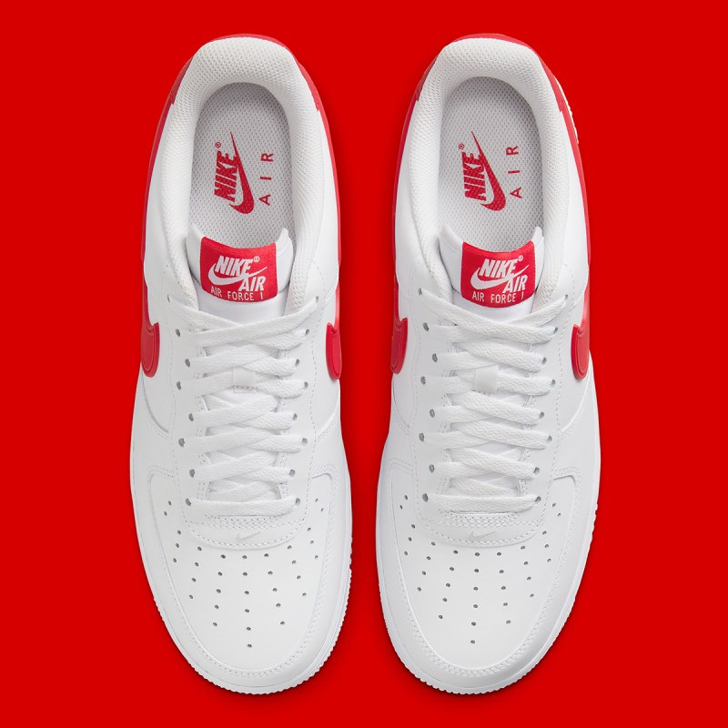 mens nike air force 1 red swoosh
