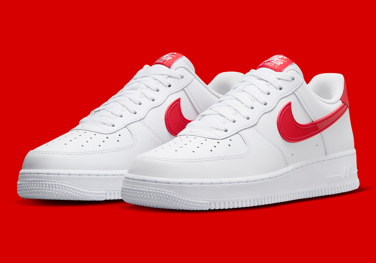Nike Air Force 1 Low Swoosh Armor White Red Hf4291 100 7