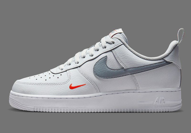 grey and orange nike air force 1