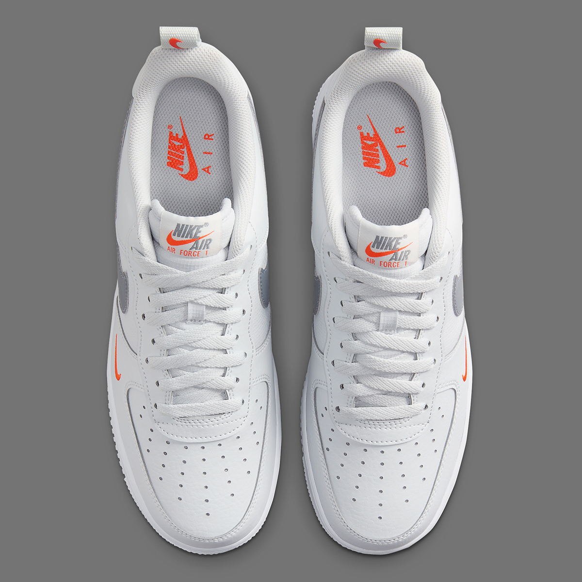 Nike Air Force 1 Low White Grey Orange Hf3836 001 6