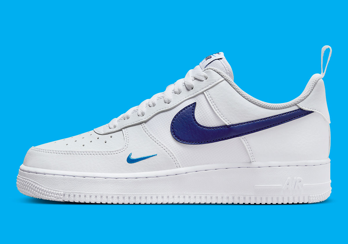 Nike Air Force 1 Low White Obsidian Photo Blue Hf3836 100 3