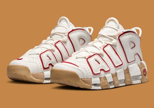 Nike Air More Uptempo Hits The Scene In Gum And Red Tones