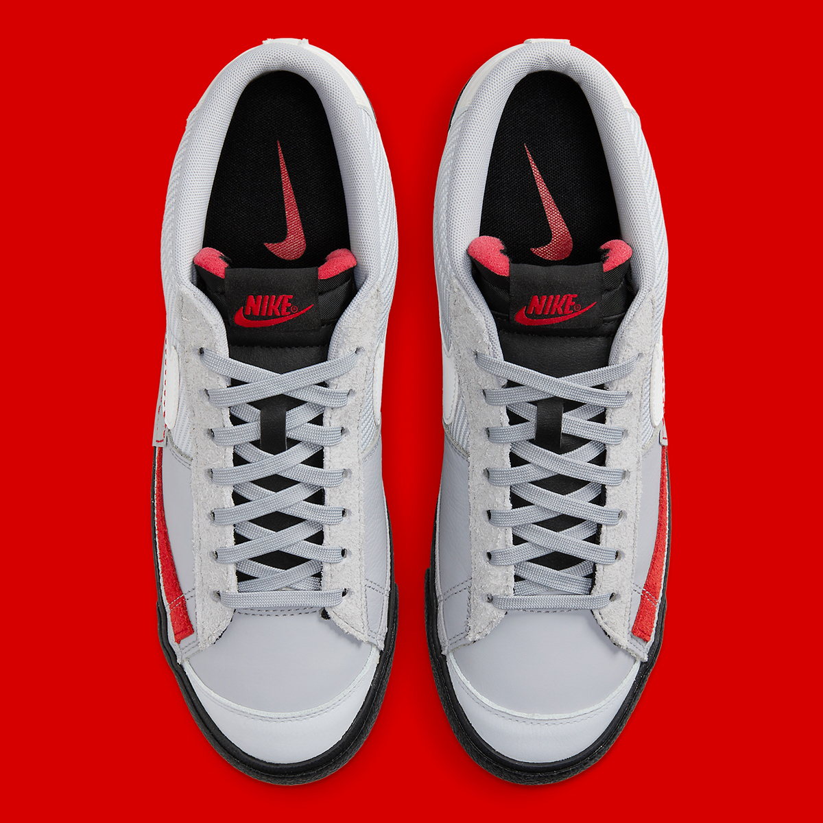 Nike Blazer Pro Club Grey Black Red Fj3694 002 1