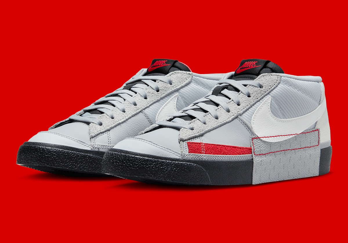 The Nike Blazer Low Pro Club Surfaces In "Grey/Black/Red"