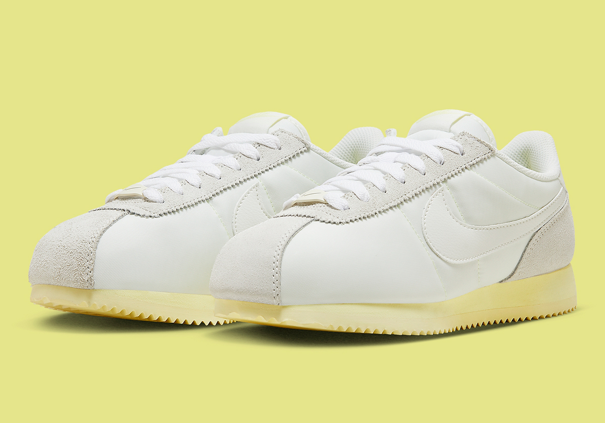 The "Pale Yellow" olive Nike Cortez Leans Into Vintage Aesthetics