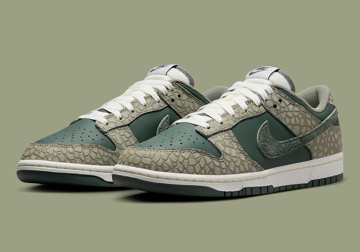 Cobblestone Leather Takes Over The Nike Dunk Low PRM "Dark Stucco"
