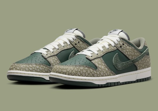 Cobblestone Leather Takes Over The Nike swift Dunk Low PRM “Dark Stucco”