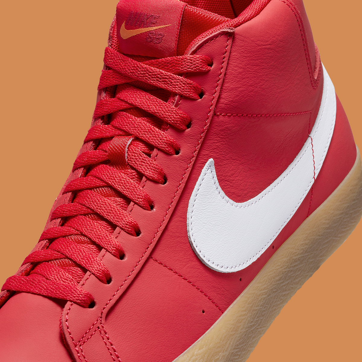 Nike Sb Blazer Mid Orange Label Red Gum Fj1680 600 7