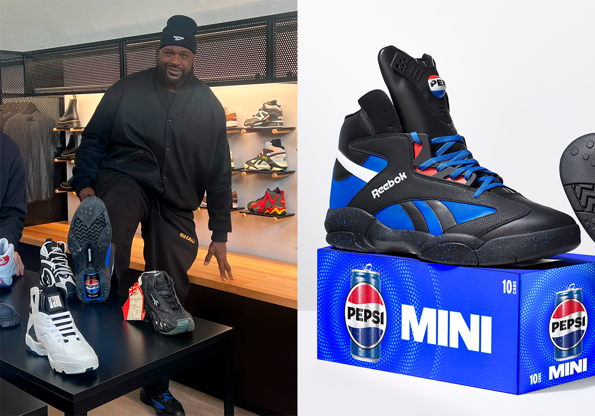 Check Out Shaq's Custom Reeboks With Hidden Pepsi Cans