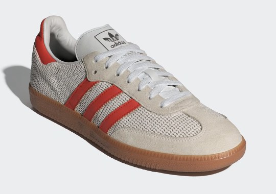 The adidas Samba Features “Preloved Red” Over A Mesh Base