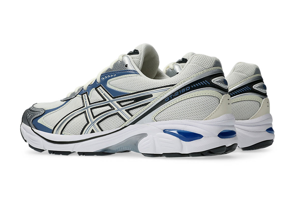 asics whitepure Keeps To A school Formula With This Blue-Accented GT-2160