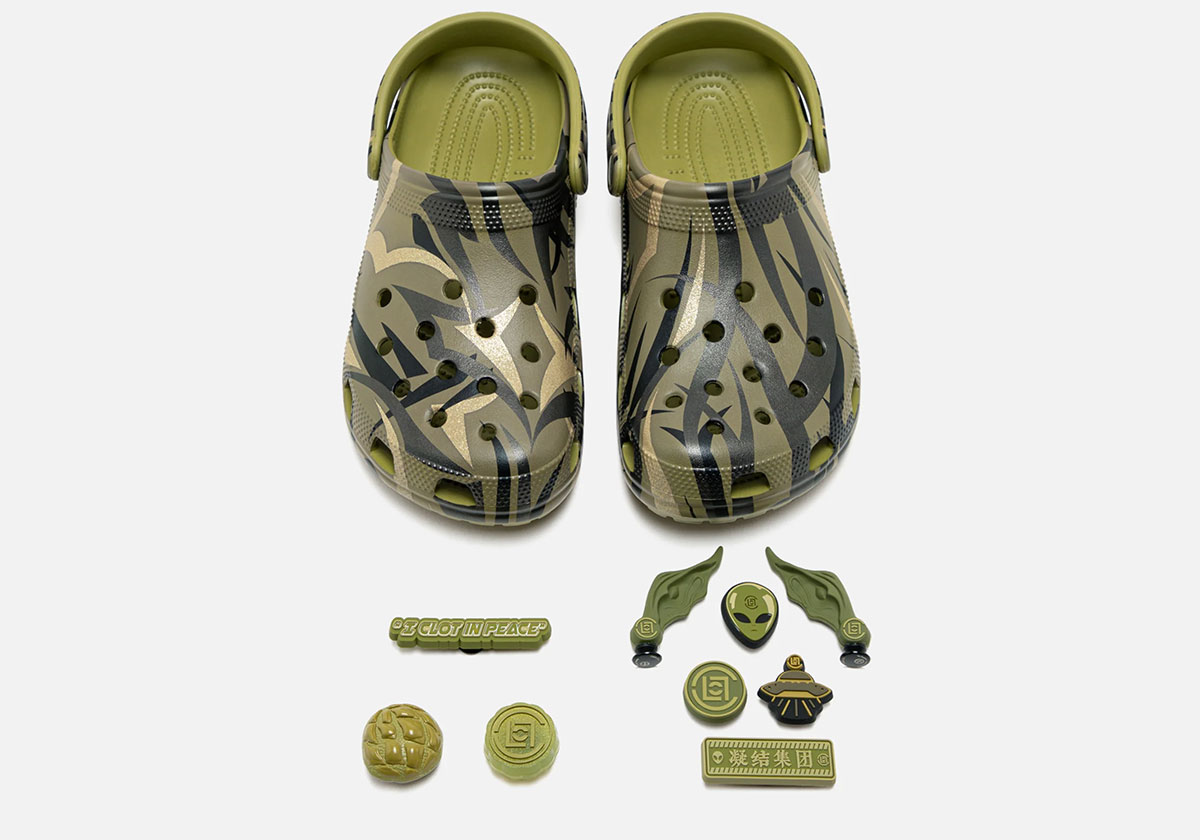Clot With Crocs Release Date Olive Green 3