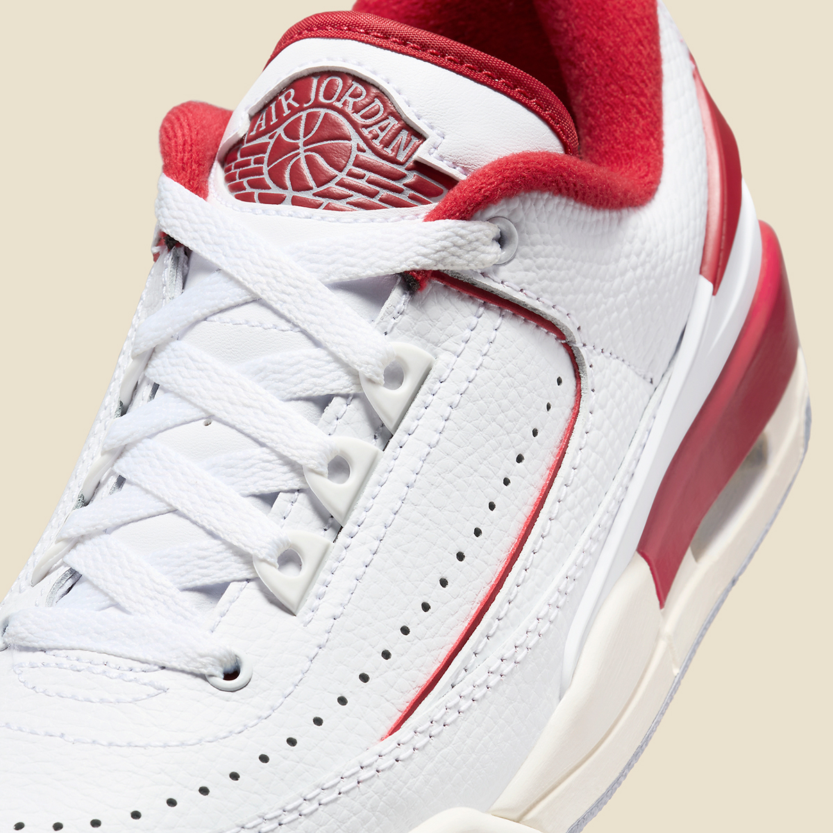 jordan two3 red and white