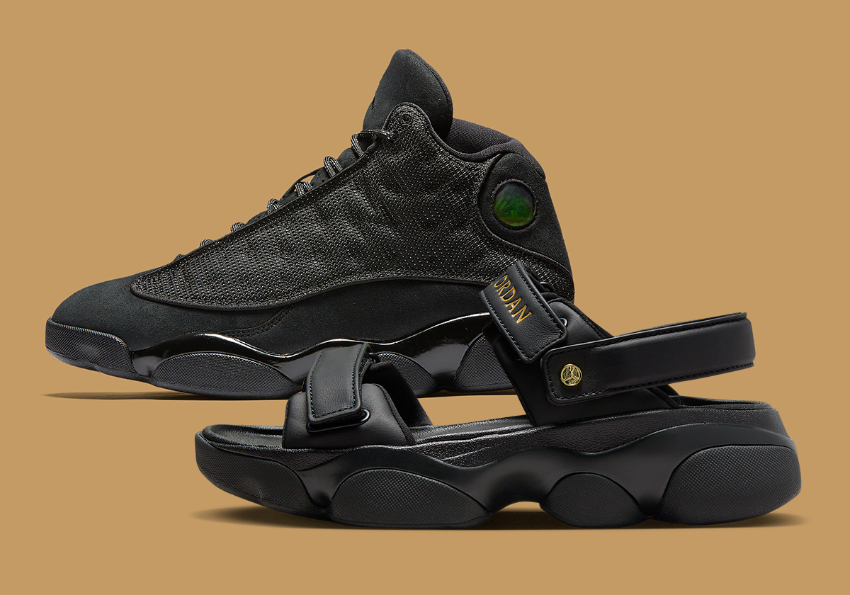 The Jordan Agitator Sandal Features An Nike Air Jordan 1 Low Shadow Toe Light Smoke Grey Black White UK 10 US 11 EU45 Sole