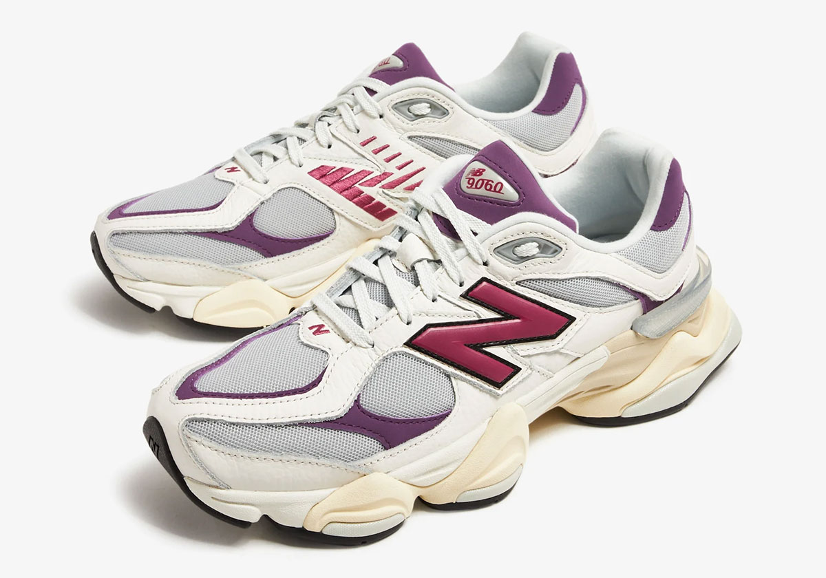 Pink And Purple Accents Brighten Up A White New Balance 9060