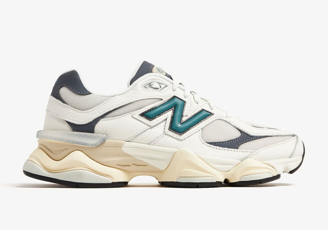 New Balance 9060 Unisex Sizing M/10.5 W/12 Navy Teal Cream White Sneaker *NEW New Balance 9060 Unisex Sizing M/10.5 W/12 Navy Teal Cream  main image 2