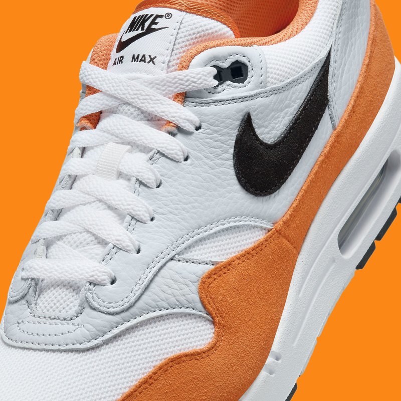 nike air max 1 orange and white