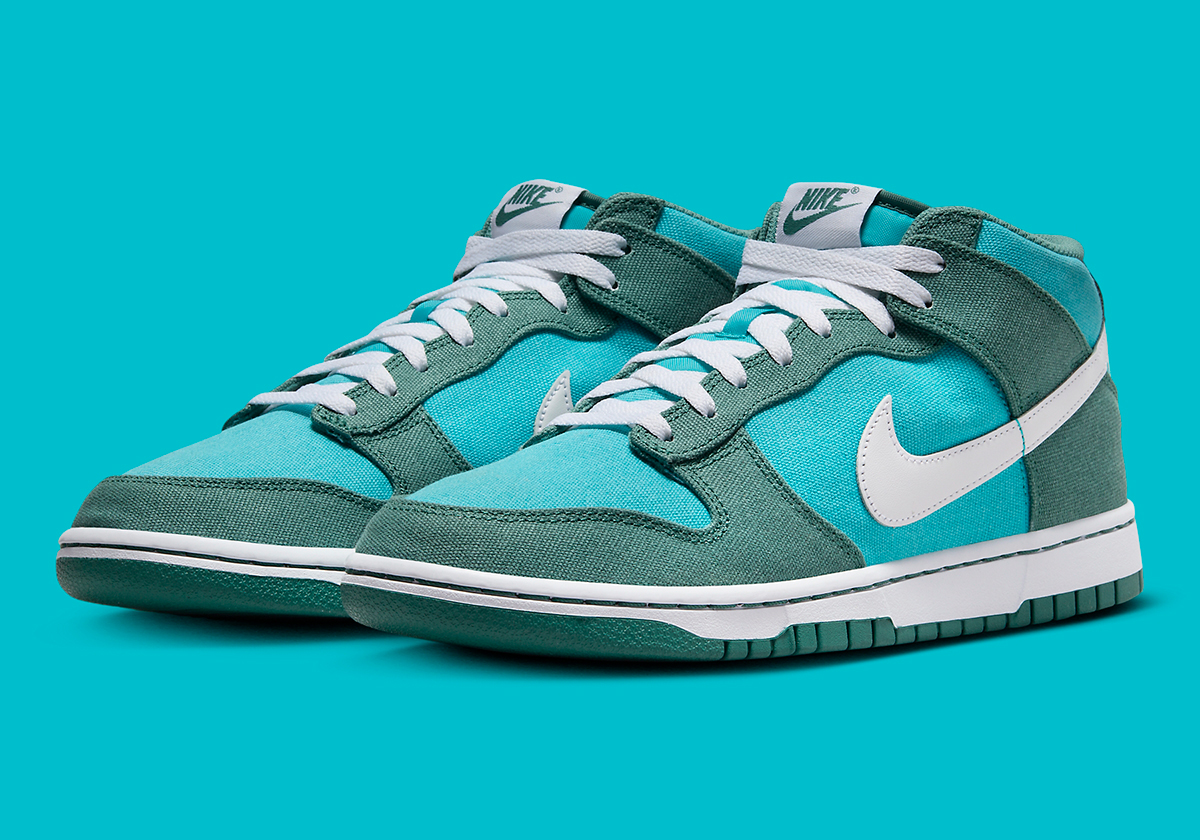 "Dusty Cactus" Drapes An All Canvas Nike Dunk Mid