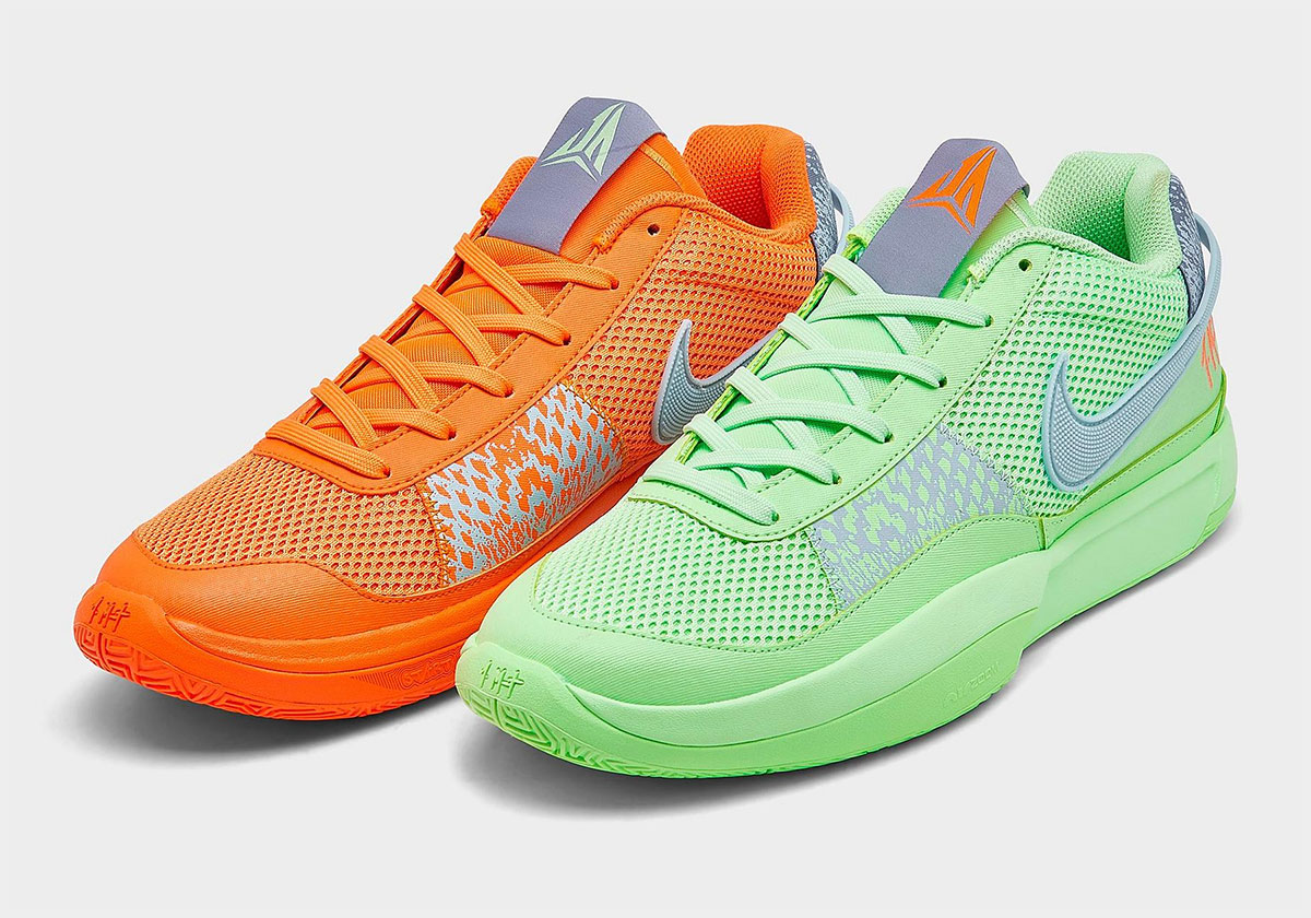 The Nike Ja 1 In Mismatched Green & Orange Drops April 19th