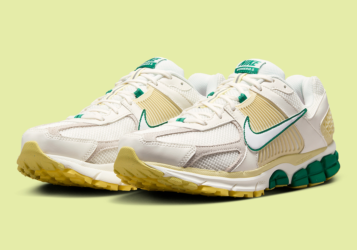 Soft Shades Of Alabaster And Malachite Team Up On The Nike Zoom Vomero 5