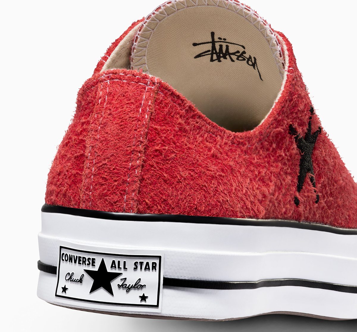 Stussy Converse Chuck Taylor All Star Canvas Shoes Leisure Wear-resistant Non-Slip High Tops 155457C Poppy Red A07664c 3